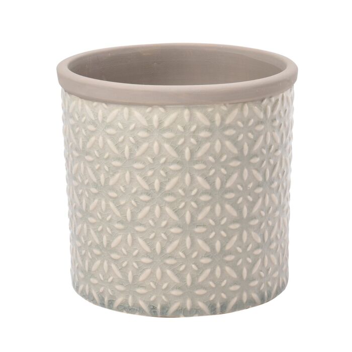 Burgon & Ball Tuscany Glazed Pot-Grey-Small-1
